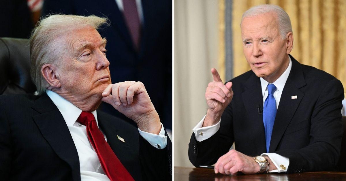 Split photo of Donald Trump and Joe Biden