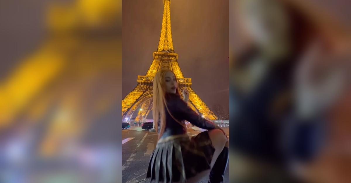 ice spice thick again flashes butt eiffel tower paris fashion week