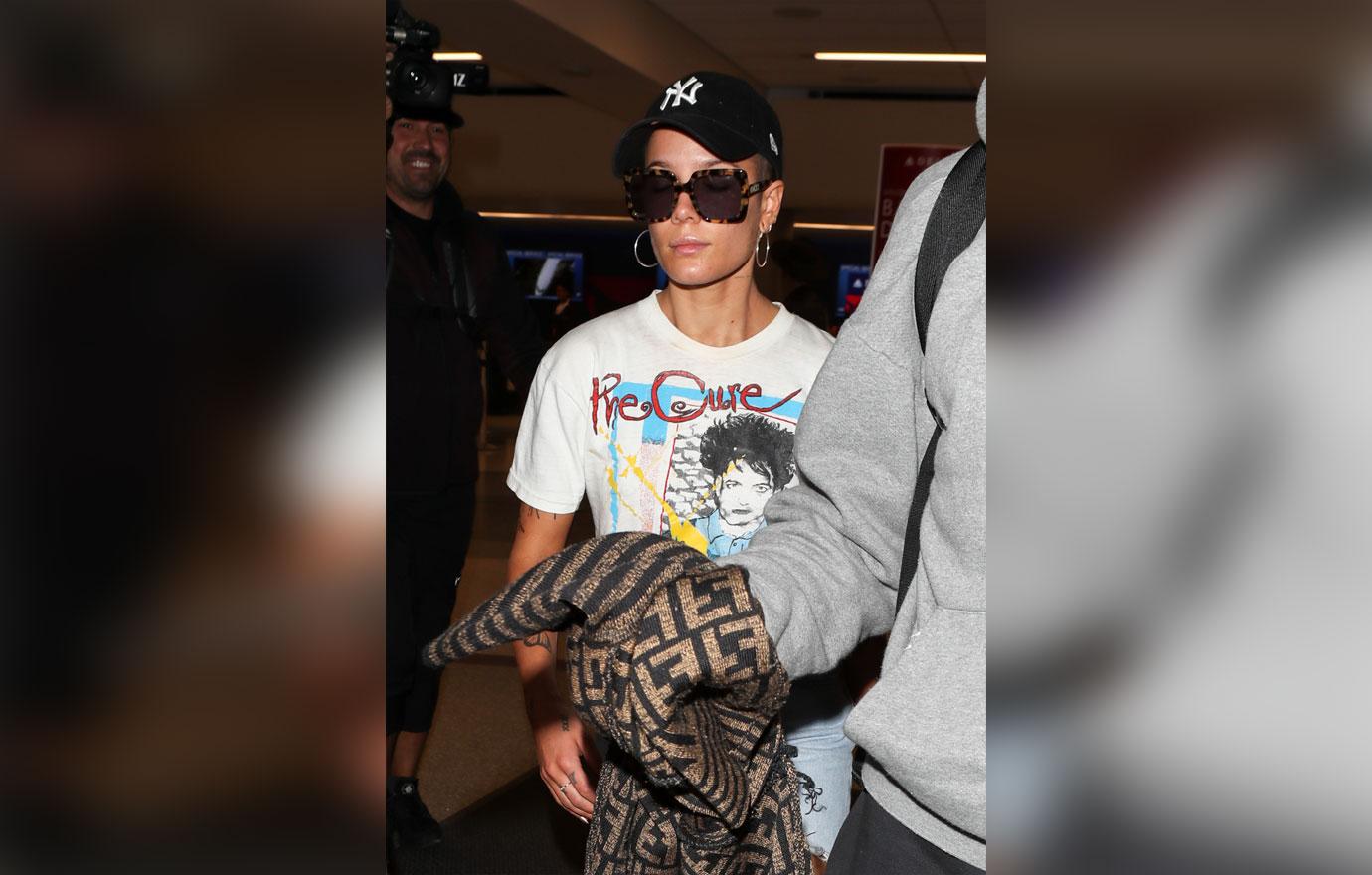 Halsey is seen at LAX