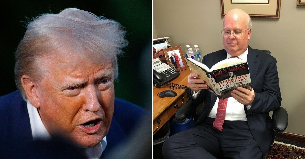 Composite photo of Donald Trump and Karl Rove