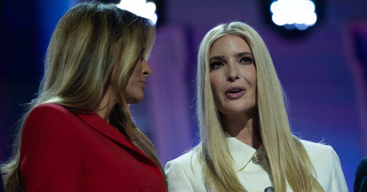 image of The first daughter wore a white blazer in the photo.