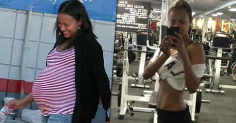 Zoe saldana post baby body workout