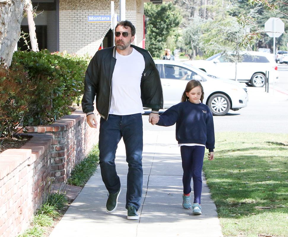 Ben Affleck is seen out and about with his children in Los Angeles