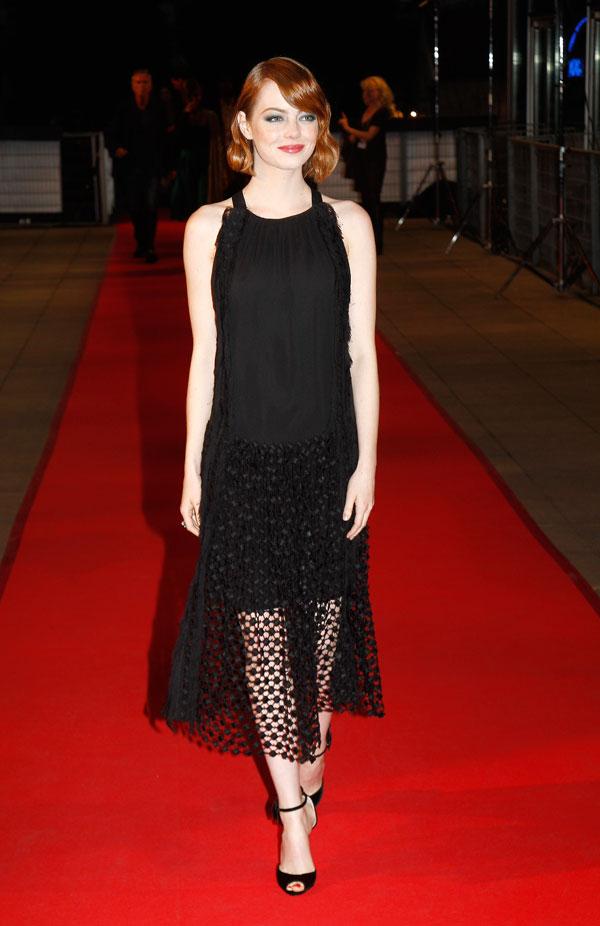 Emma Stone flaunts pink Thakoon at the 2014 Met Gala