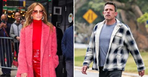 A photo of Jennifer Lopez and an image of Ben Affleck.