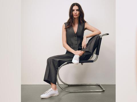 emily ratajkowski spring collaboration superga white sneaker shop