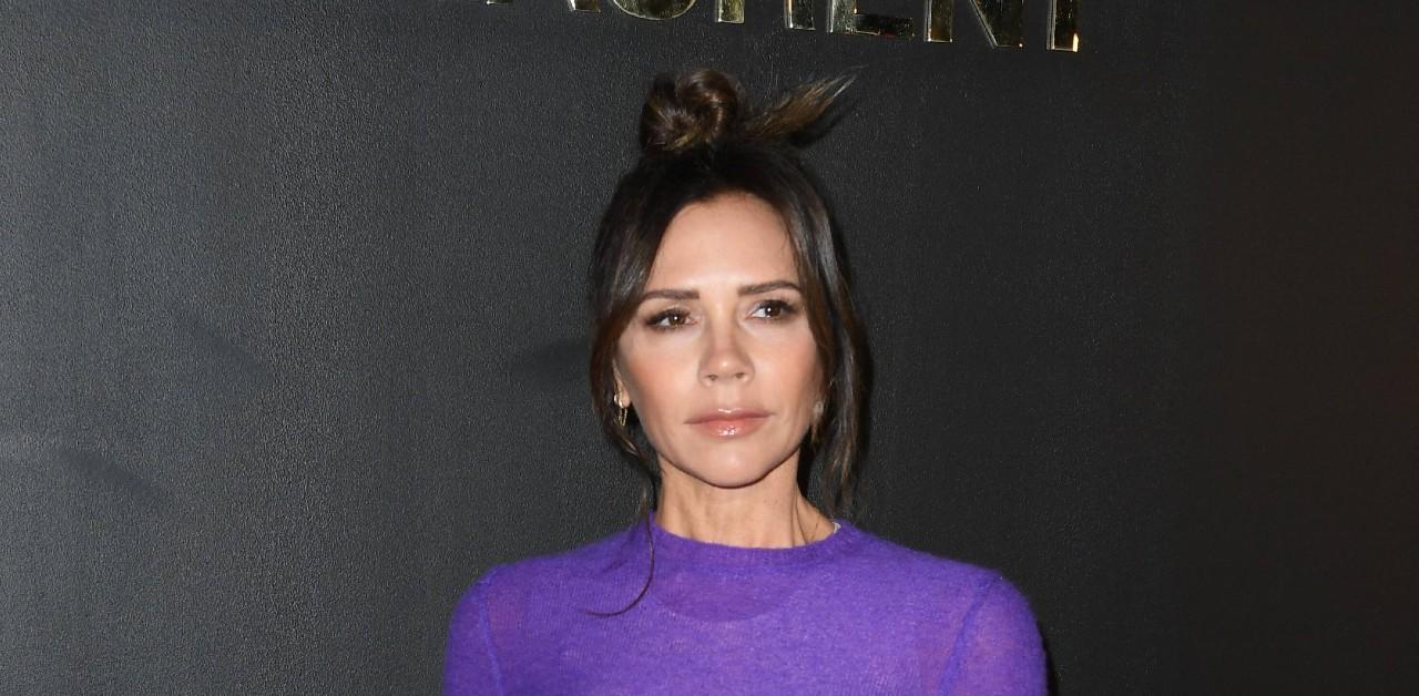 Victoria Beckham suffers wardrobe malfunction as she shows off her sports  bra