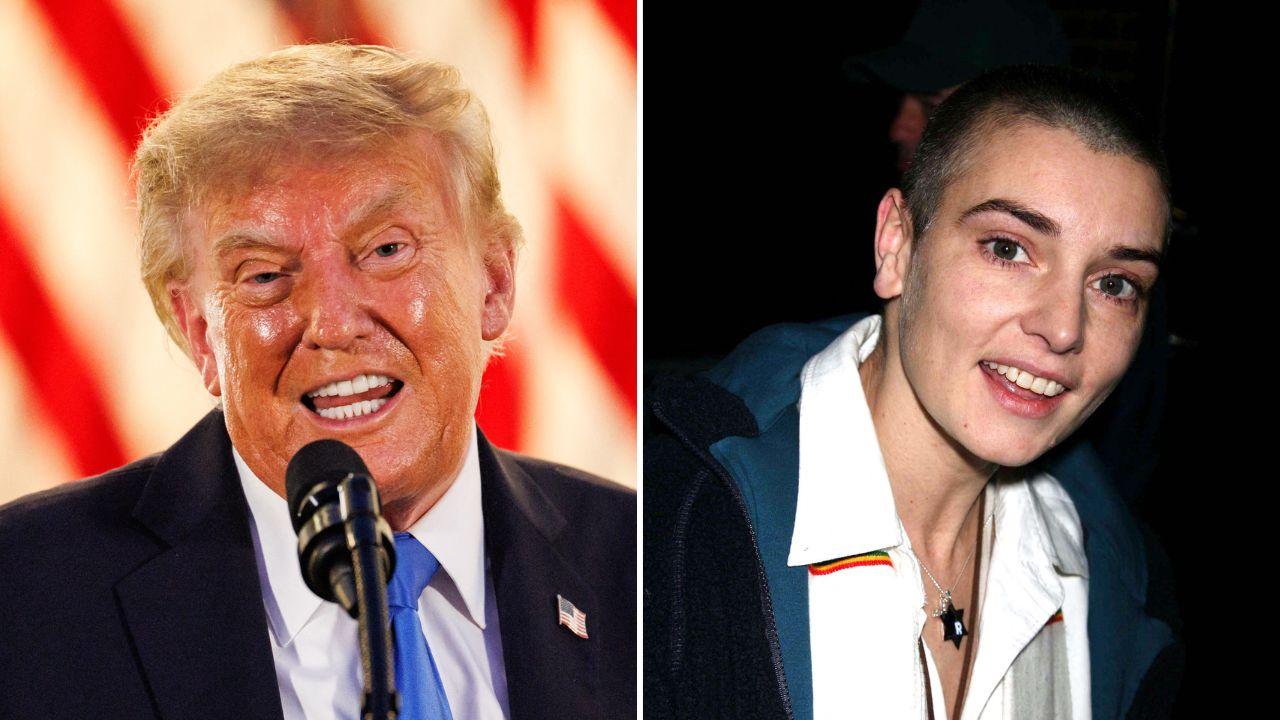 Photo of Donald Trump and Sinéad O’Connor.