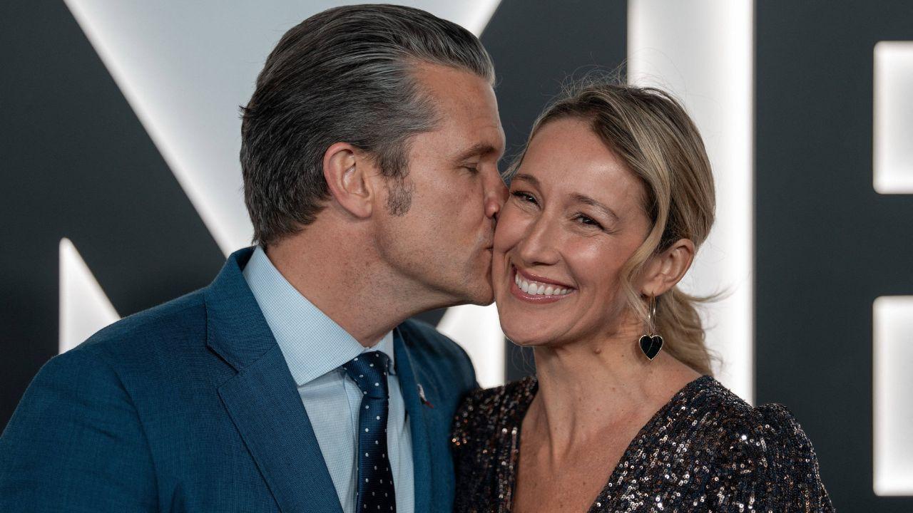 Photo of Jennifer reportedly keeps a watchful eye over Hegseth. 