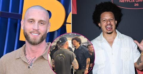 Split photo of Chet Hanks and Eric André