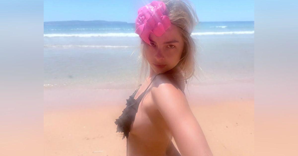 Image of Addison Rae took time off to enjoy the beach in Australia.