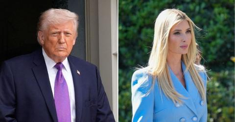 split image of Donald Trump and Ivanka Trump