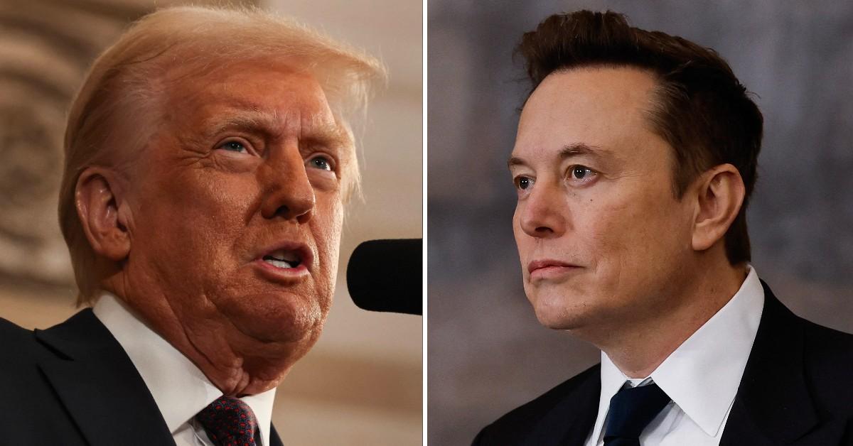 Split photos of Donald Trump and Elon Musk