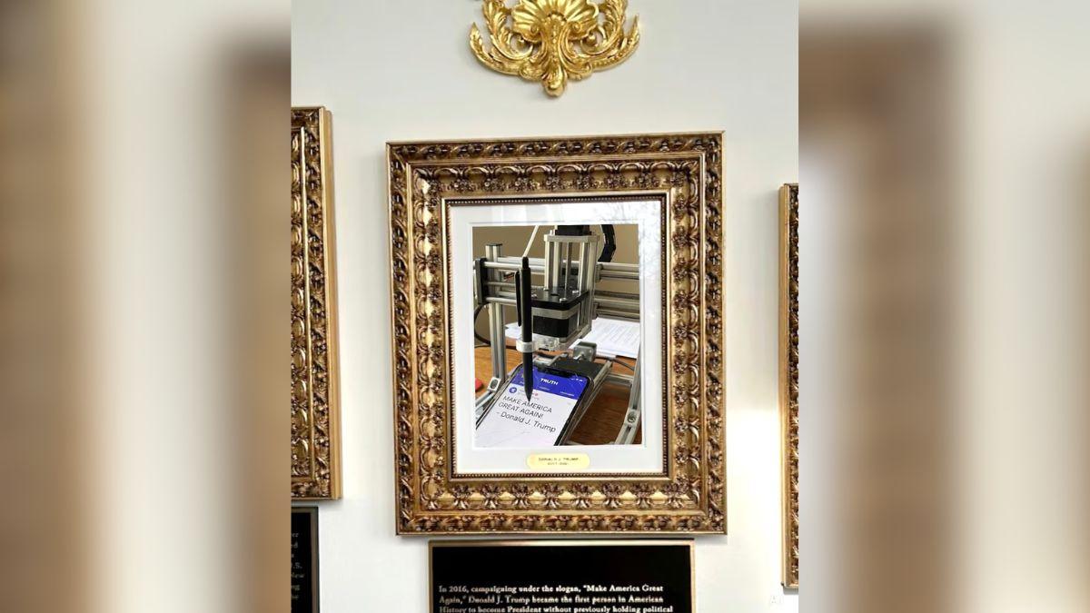 image of The autopen reference was a dig at Donald Trump's repeated claims that Joe Biden used an autopen to sign official documents.