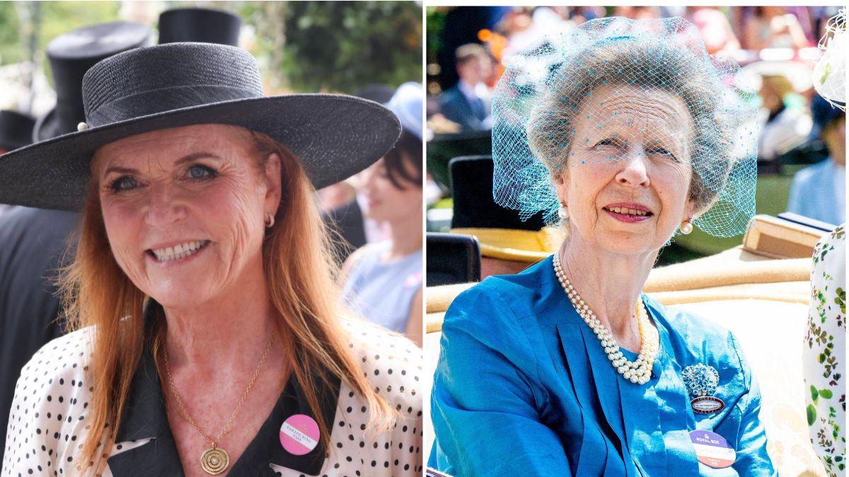 Split photo of Sarah Ferguson and Princess Anne