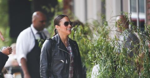 Paula Patton seen going to lunch with some friends in New York City