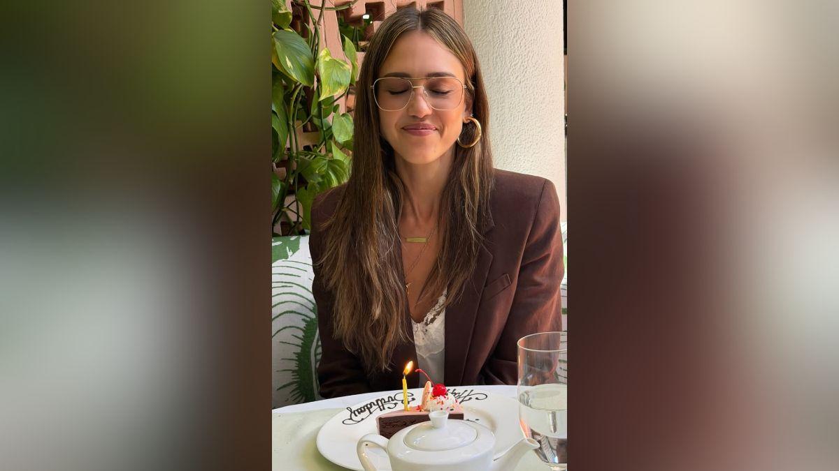 Image of Jessica Alba recently turned 45.
