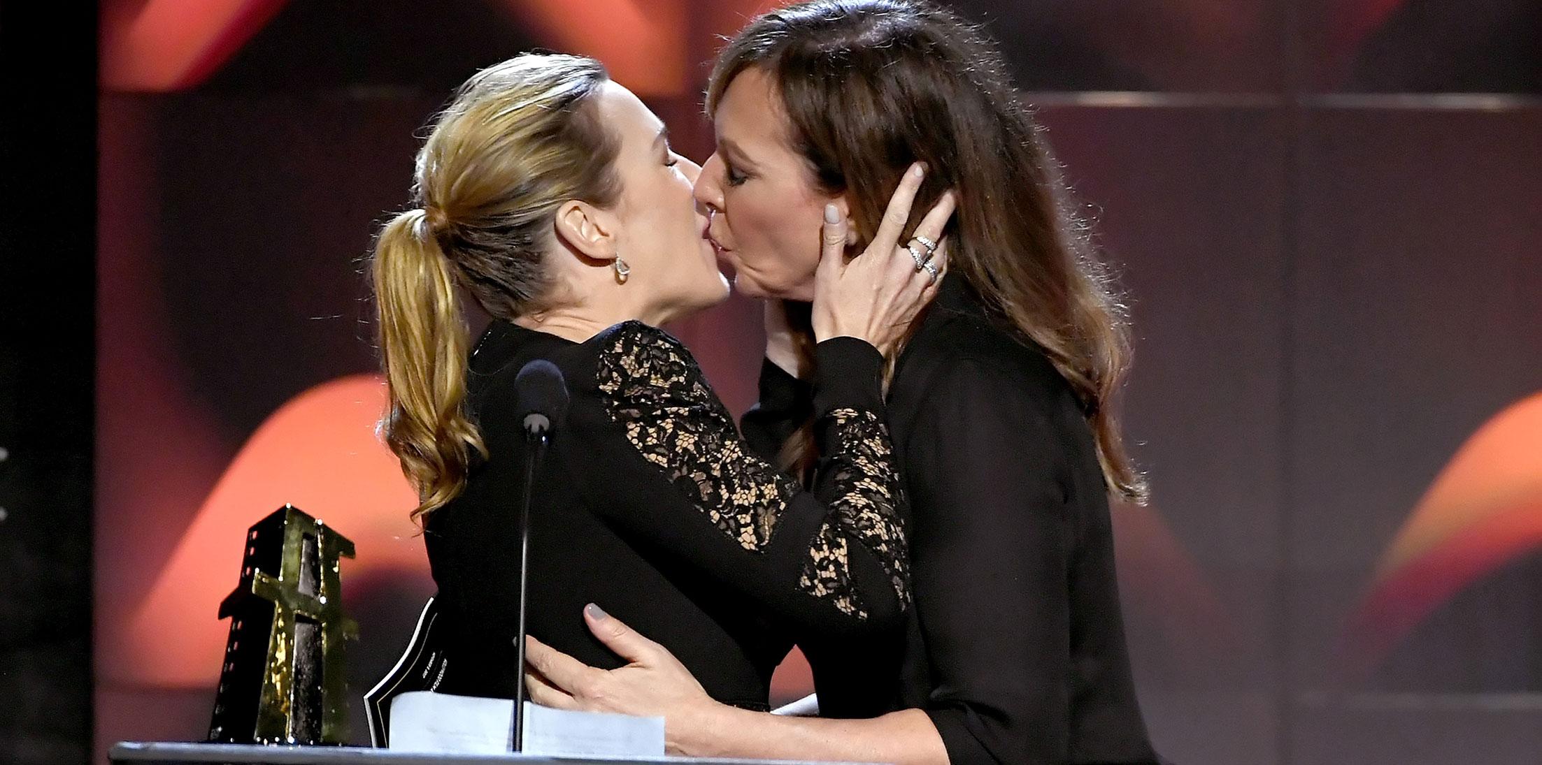 Kate winslet allison janney kiss wide