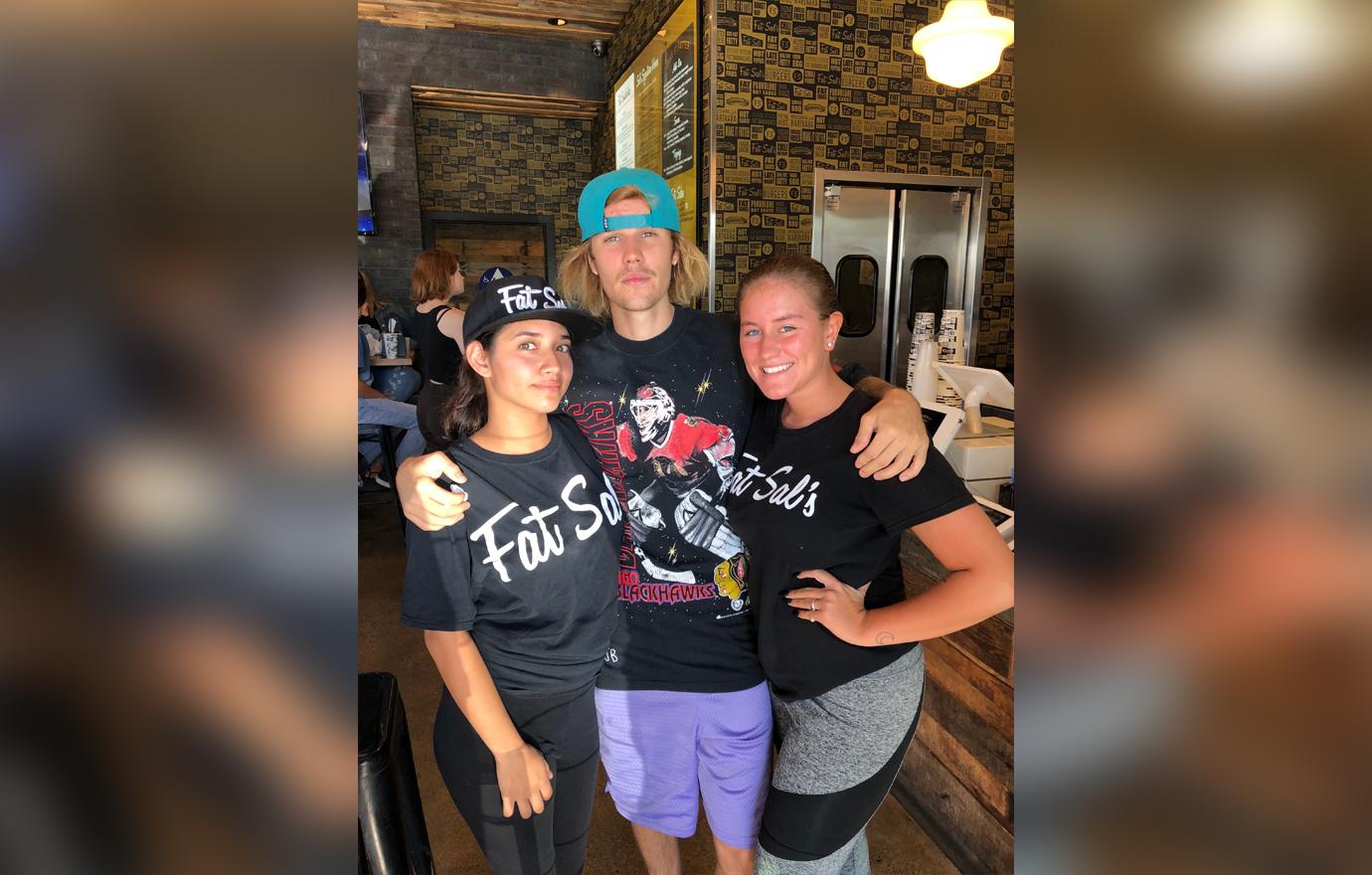 Justin Beiber at Fat Sals Hollywood