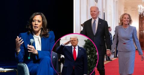 image of Joe and Jill Biden and Kamala Harris and Donald Trump