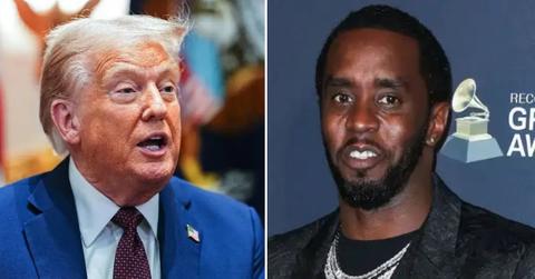 Split photo of Donald Trump and Sean 'Diddy' Combs.