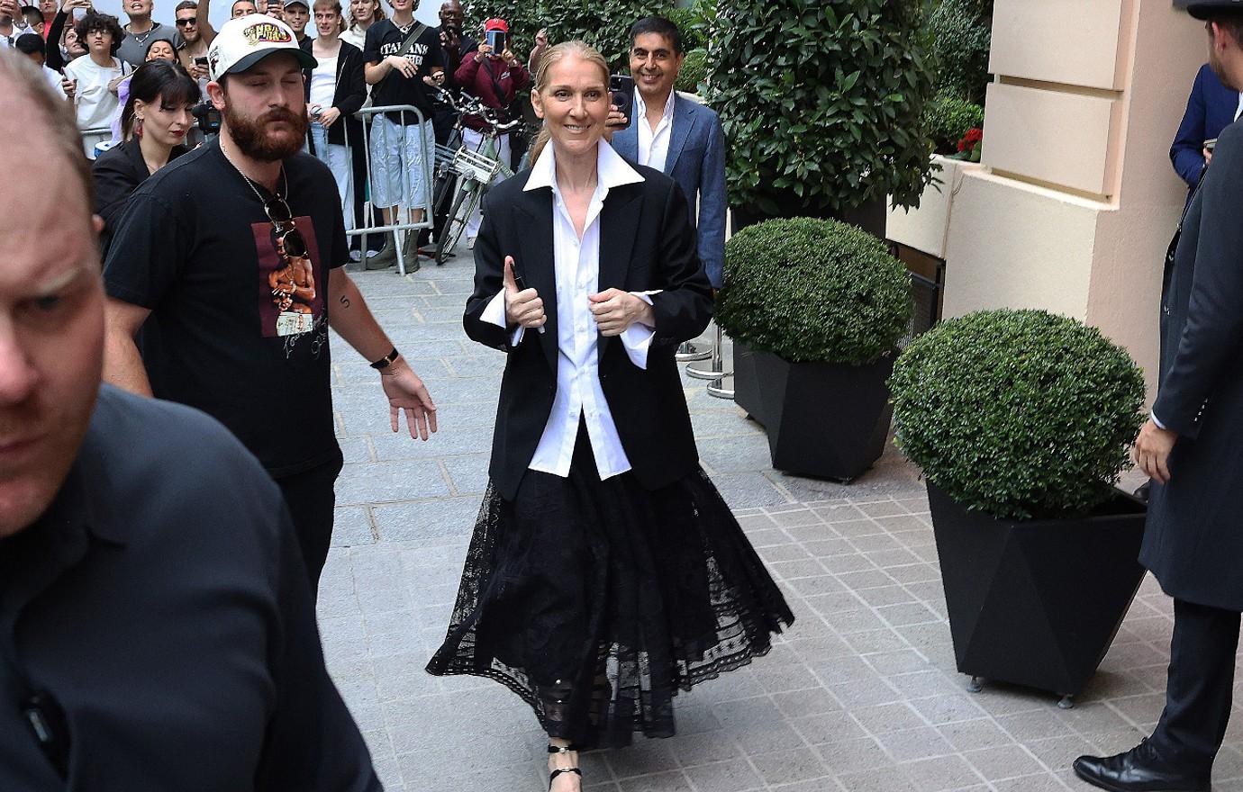 celine dion spotted paris