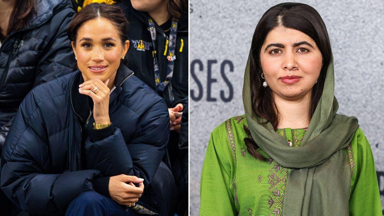Split photo of Meghan Markle and Malala Yousafzai