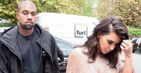 Kim and Kanye arrive at the Vogue Festival in London