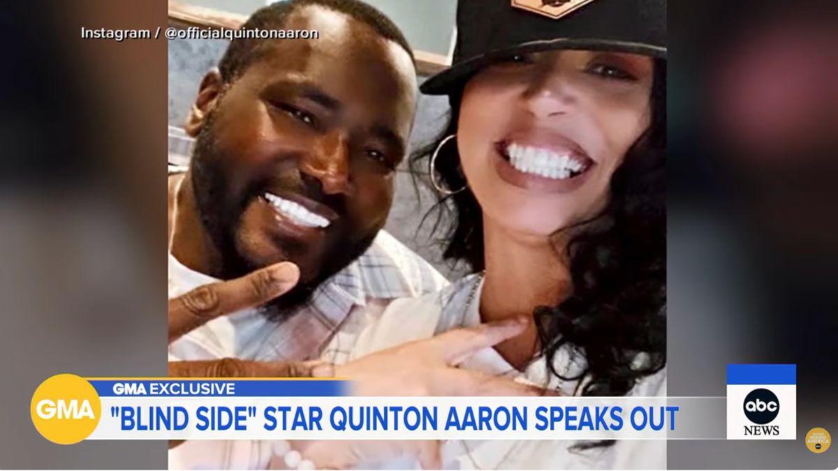image of Quinton Aaron's wife and family didn't get along before the shocking discovery. 