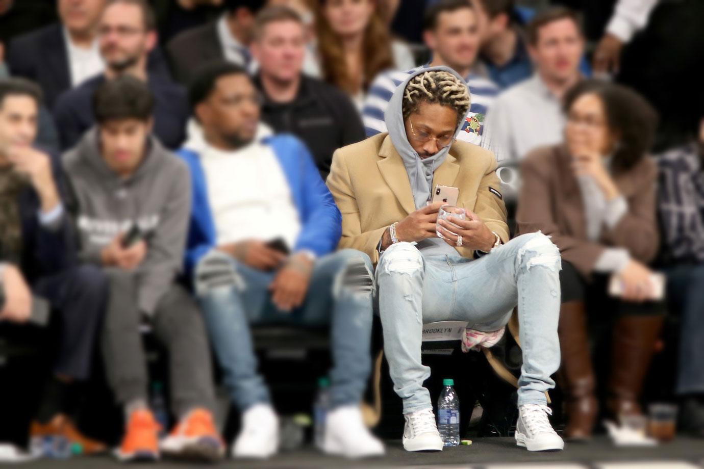 Future Texting At Brooklyn Nets Game