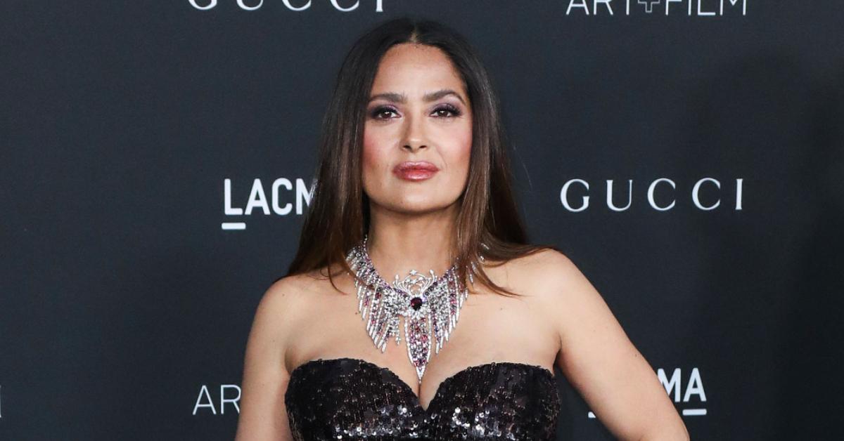 Salma Hayek Stuns In Leopard Print Bathing Suit Photo