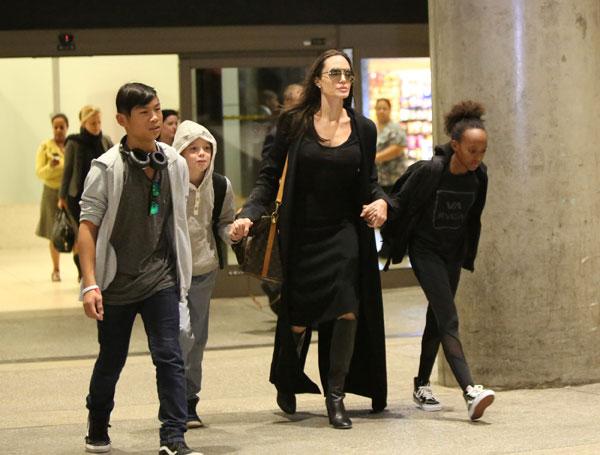 Angelina Jolie Kids LAX Tattoo