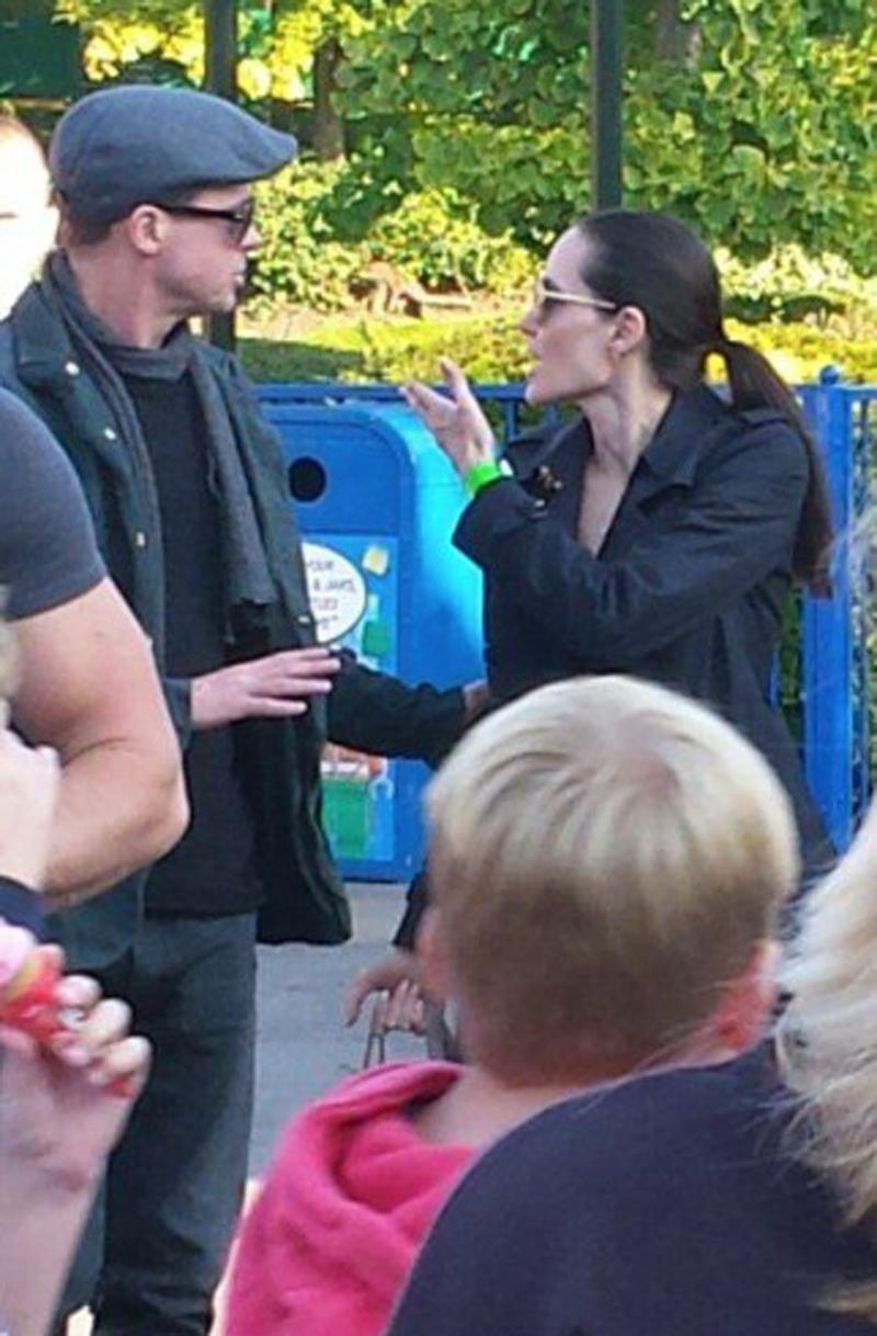 Exclusive&#8230; Brad Pitt And Angelina Jolie Argue At Legoland In Windsor ***NO USE W/O PRIOR AGREEMENT &#8211; CALL FOR PRICING***