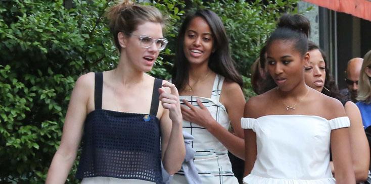 Sasha Obama, Malia Obama XY out and about in Corso Como Milano