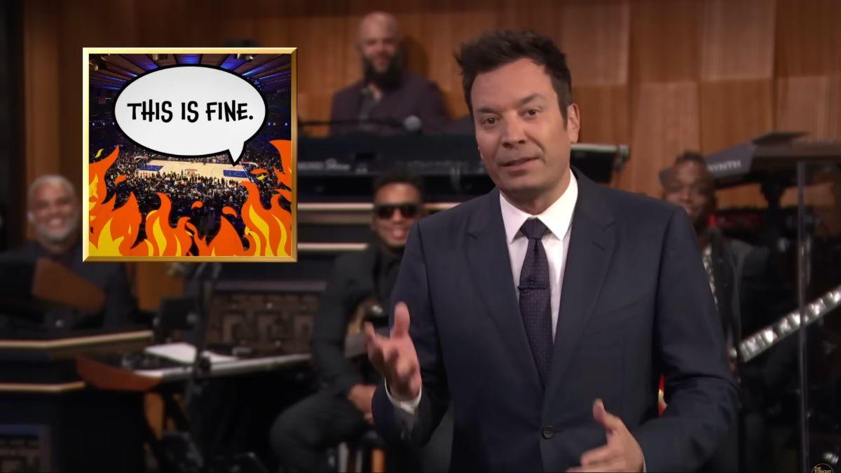 Image of Jimmy Fallon joked about security measures at MSG.