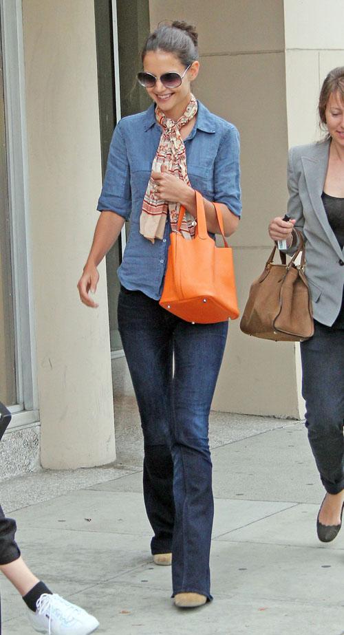 BIRKIN WATCHER: Katie Holmes