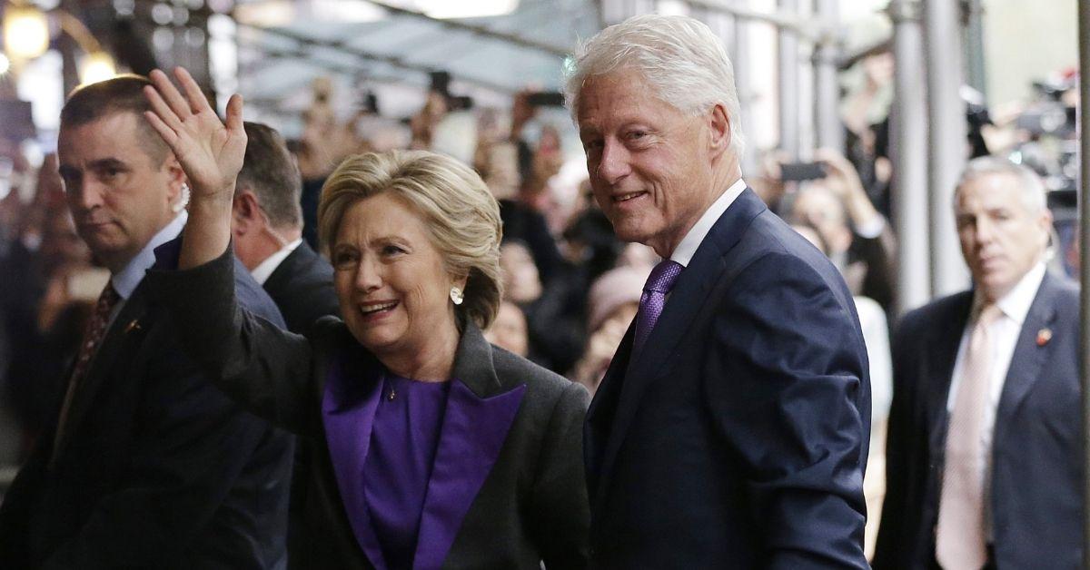 hillary clinton visits husband bill clinton hospital