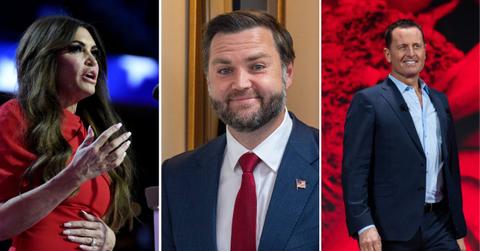 Split image of Kimberly Guilfoyle, JD Vance and Richard Grennell
