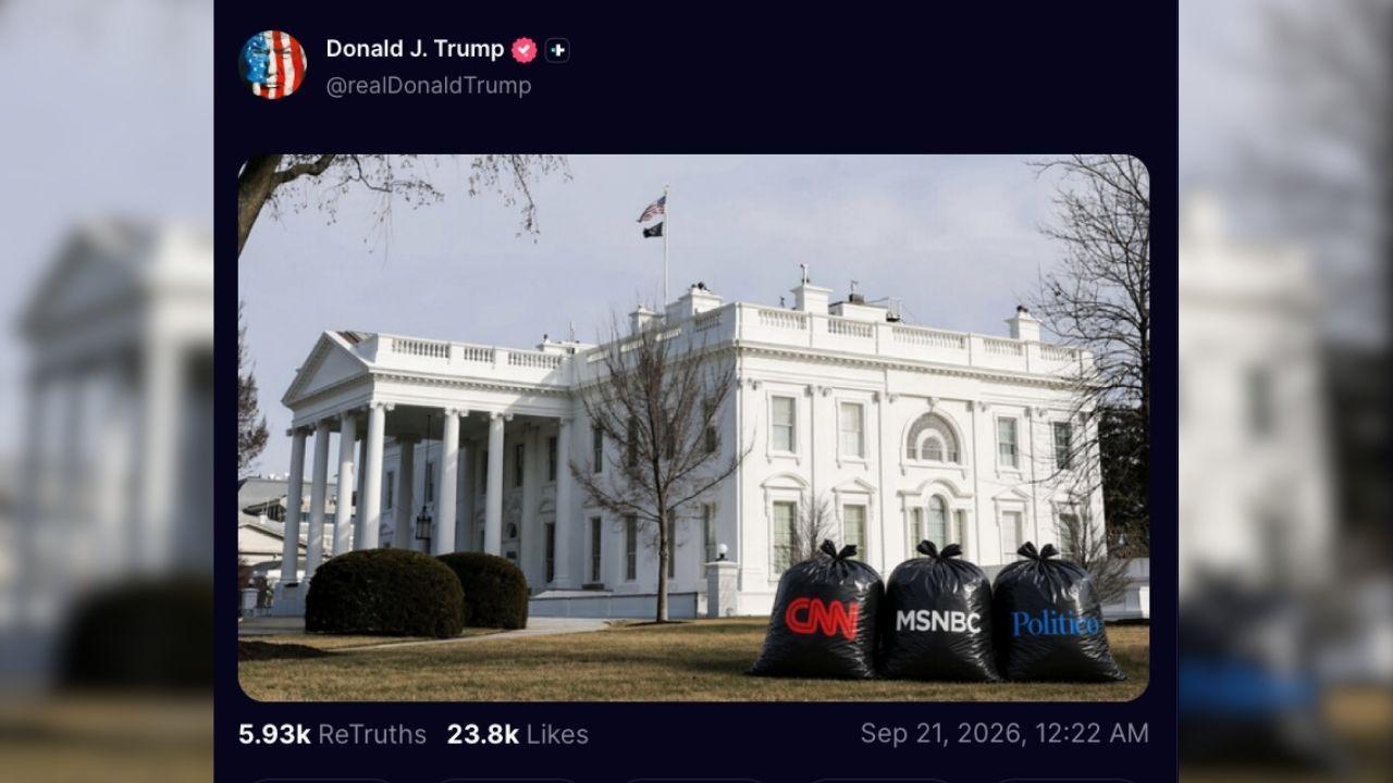 Image of The post followed the White House ban on reporters from the three news organizations.