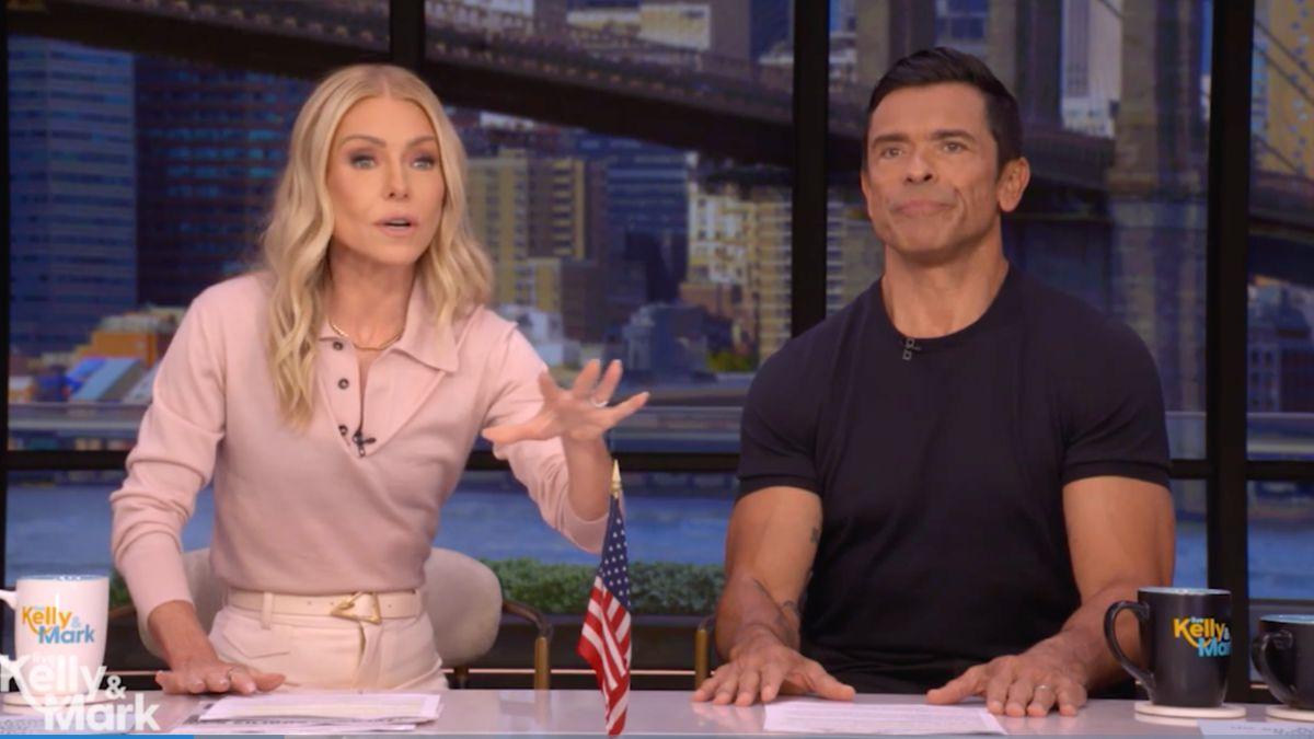 Image of 'They've shed a 200-pound weight,' Kelly Ripa joked of her divorced pals.