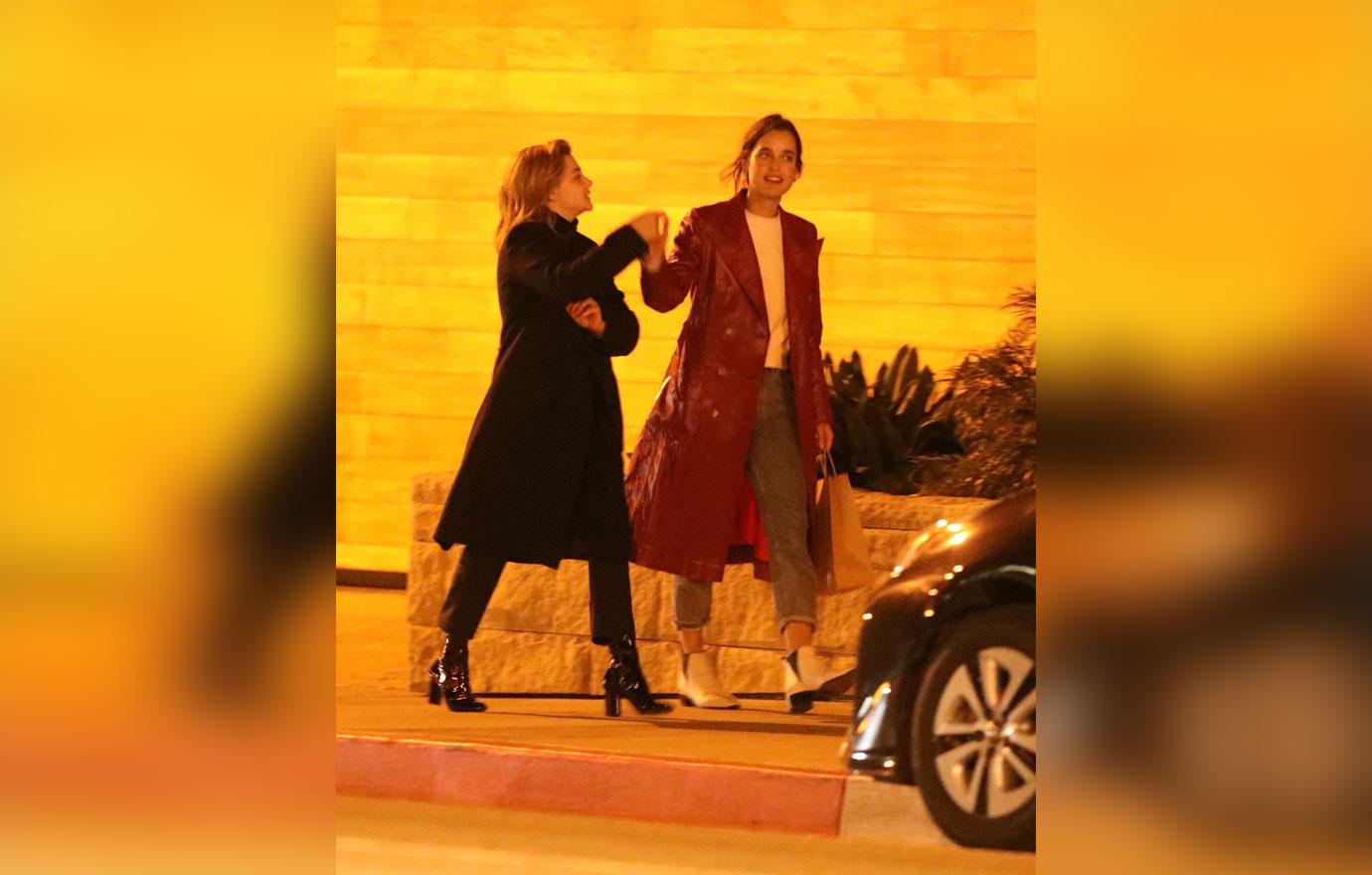 Chloe Grace Moretz grabs dinner with model Kate Harrison