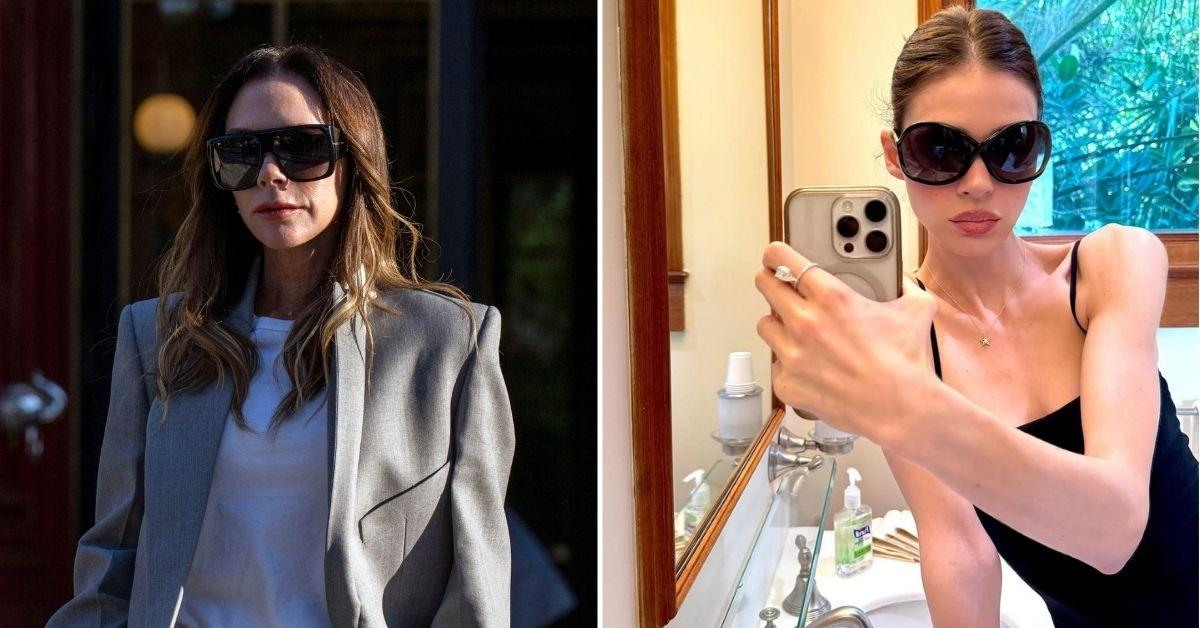 Split photo of Victoria Beckham and Nicola Peltz.