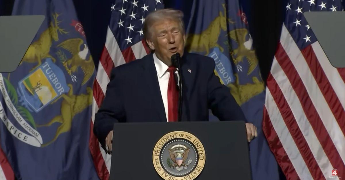 image of The president claimed he goes off the teleprompter most of the time.