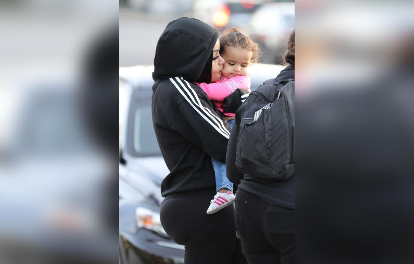 *EXCLUSIVE* Blac Chyna can&#8217;t help but shower her daughter Dream in kisses after a day at the park