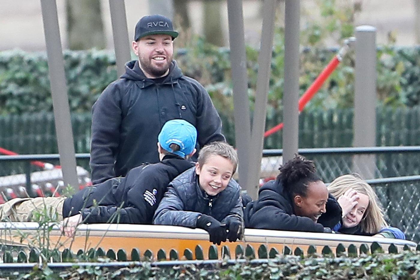 *EXCLUSIVE* The Jolie Pitt kids have a blast at the Tuileries Garden