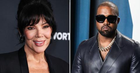 Split Image of Kris Jenner and Kanye West..