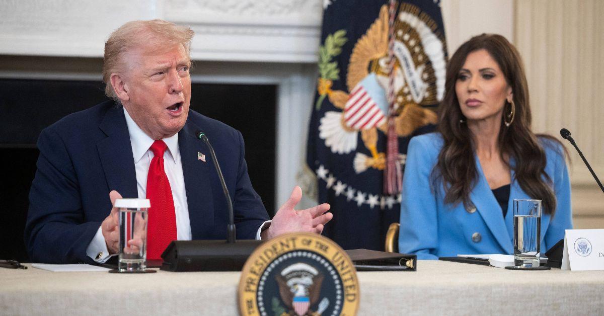 photo of Donald Trump and Kristi Noem