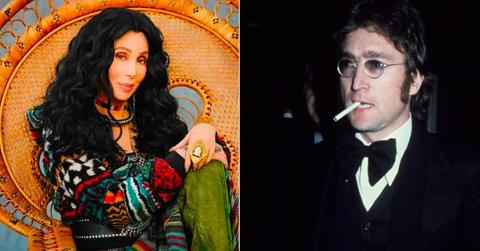 Composite photo of Cher and John Lennon