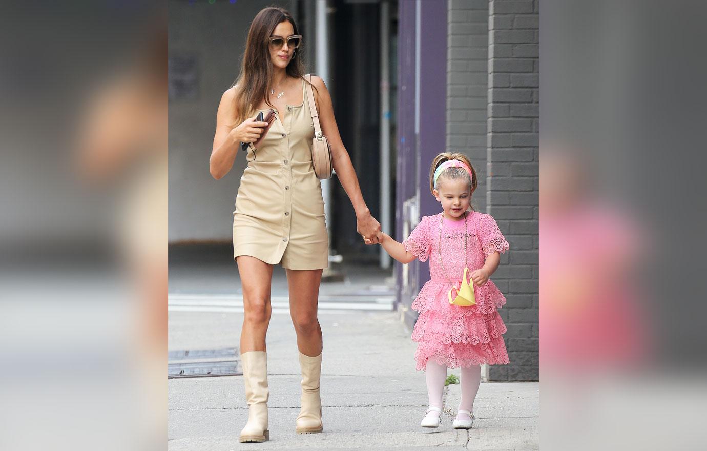 irina shayk and her daughter lea cooper are seen walking home in nyc