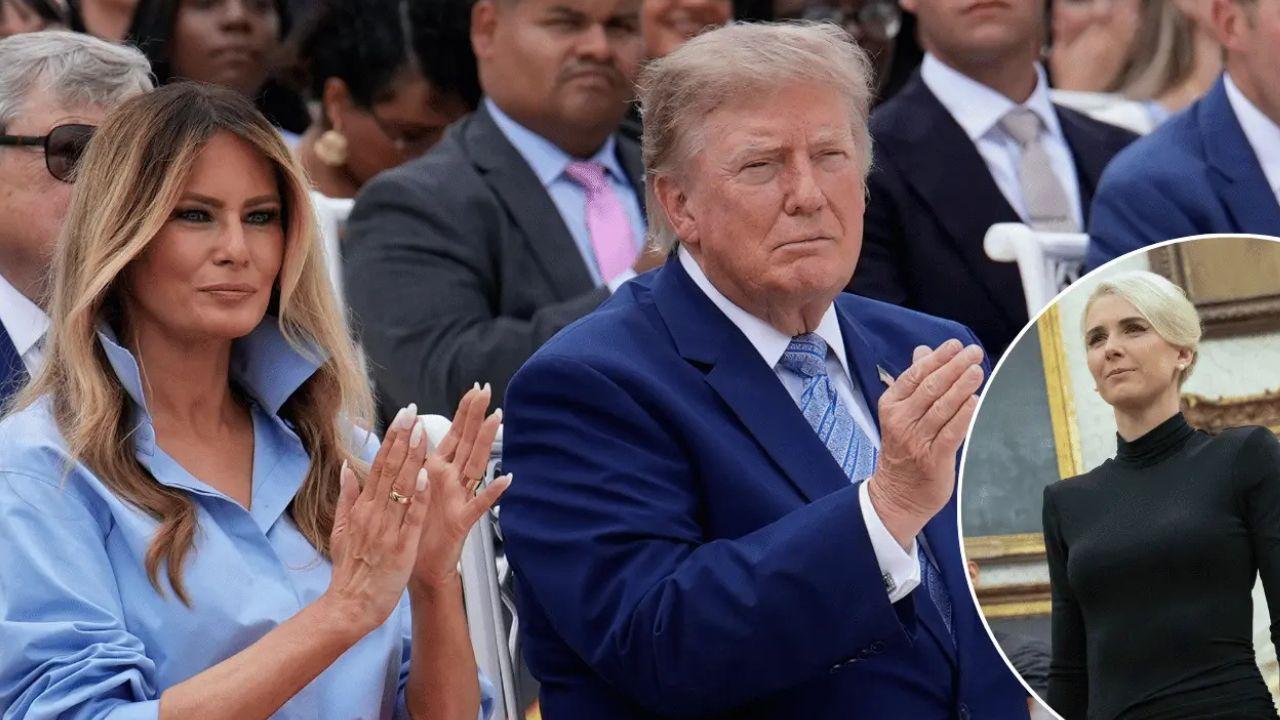 image of trumps and Natalie harp 